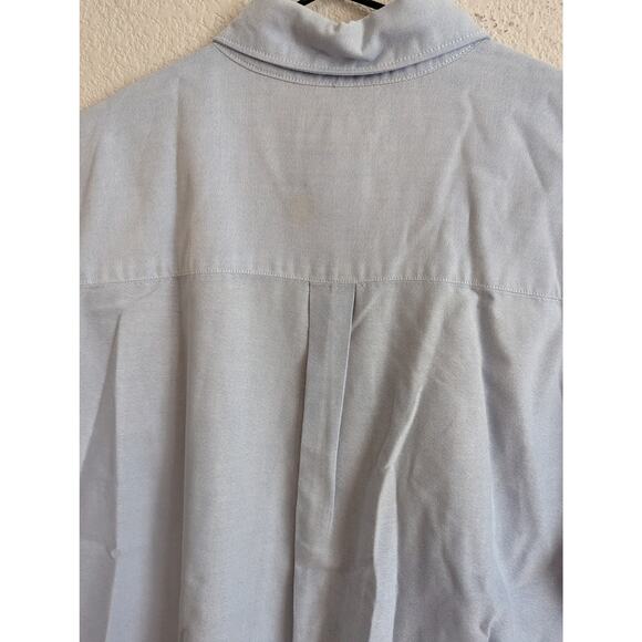 Harbour Gate Collection Womens Sz 14 Short Sleeve Button Down Shirt Light Blue - Picture 4 of 4